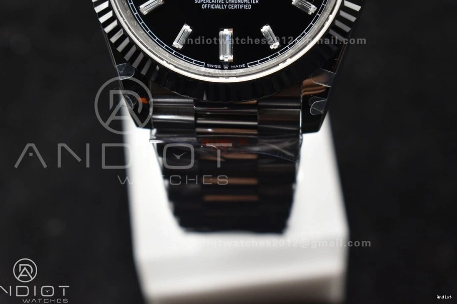 A2836 Weight Black 40 Crystal President DayDate On Gain Dial GMF Bracelet SS 1128